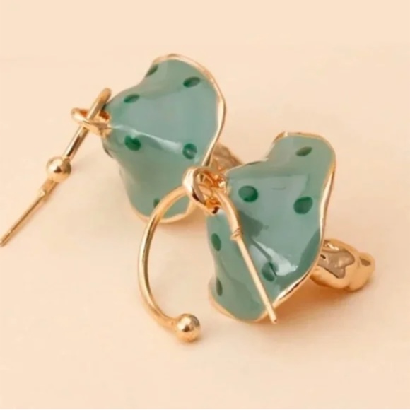 ❤️ FREE Mushroom Plant Art Deco Peasant Boho Pop Hipster Farm Hippie Earrings - Picture 2 of 3